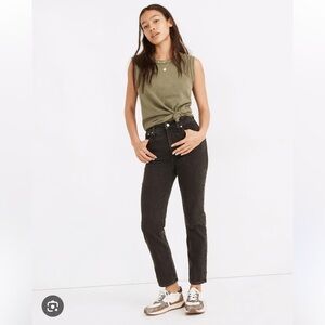 Madewell The Curvy Perfect Vintage Jean in Black size 26